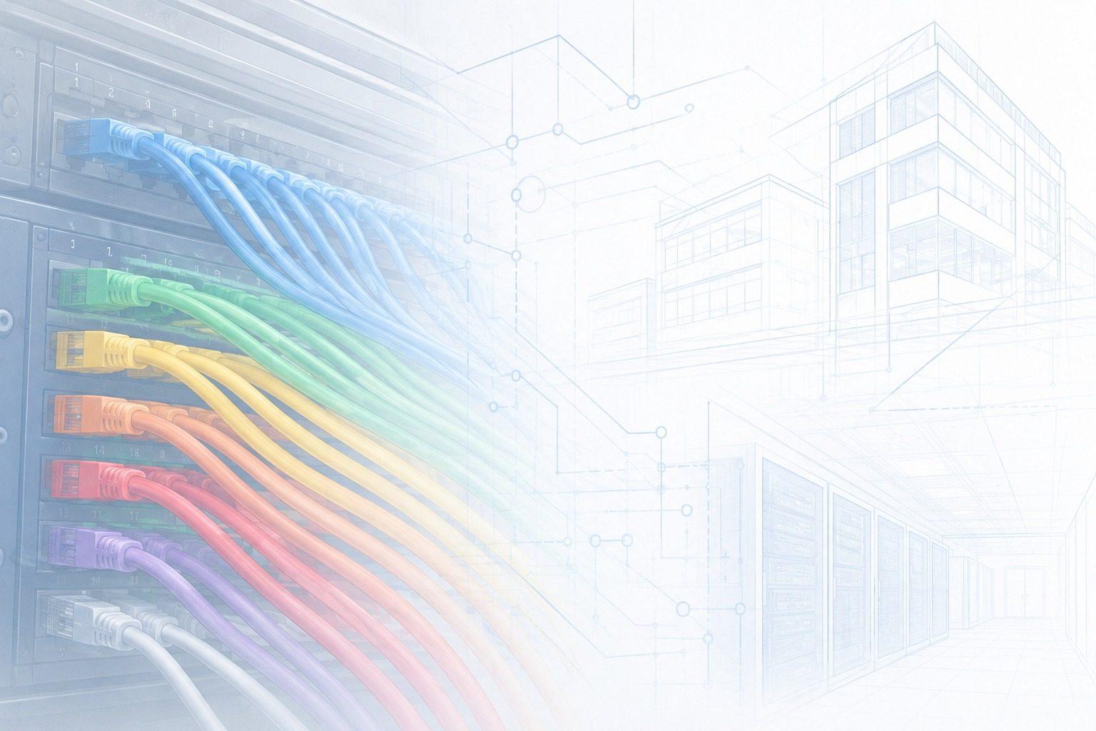 Líneas de cableado e infraestructura